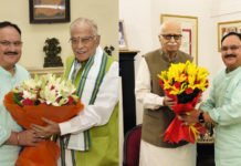 മുതിർന്ന നേതാക്കളെ കണ്ട് അനുഗ്രഹം വാങ്ങി ജെപി നഡ്ഡ