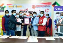 സാരഥി കുവൈറ്റ് ബ്ലഡ് ഡോണേഴ്സ് കേരള കുവൈറ്റ് ചാപ്റ്ററിന്റെ പങ്കാളിത്തത്തോടെ രക്തദാന ക്യാമ്പ് സംഘടിപ്പിച്ചു.