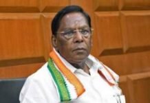 പുതുച്ചേരിയിൽ കോൺഗ്രസ് സർക്കാർ വീണു