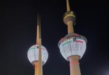 സൗഹൃദത്തിൻറെ ത്രിവർണം അണിഞ്ഞ് കുവൈത്ത് ടവറുകൾ