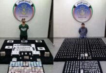 മയക്കുമരുന്നും ആയുധവും പിടിച്ചെടുത്തു ;പ്രവാസിയും സ്വദേശയും പിടിയിൽ