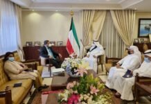 അംബാസിഡർ കുവൈത്ത് വിദേശകാര്യ സഹമന്ത്രിയുമായി കൂടിക്കാഴ്ച നടത്തി