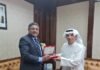 അംബാസിഡർ സിബി ജോർജ് കുവൈത്ത് അൽ-ദിവാൻ അൽ-അമിരി ഉപദേേഷ്ടാവുമായി കൂടിക്കാഴ്ച നടത്തി