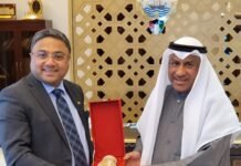 അംബാസിഡർ കുവൈത്ത് സ്റ്റേറ്റ് പ്രോസിക്യൂട്ടർ ജനറലുമായി കൂടിക്കാഴ്ച നടത്തി