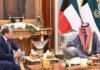 ഈജിപ്ഷ്യൻ പ്രസിഡന്റ് കുവൈത്ത് അമീറുമായി കൂടിക്കാഴ്ച നടത്തി