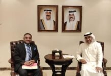 അംബാസഡർ സിബി ജോർജ് അന്താരാഷ്ട്ര സംഘടനകളുടെ ചുമതലയുള്ള കുവൈത്ത് വിദേശകാര്യ സഹമന്ത്രിയുമായി കൂടിക്കാഴ്ച നടത്തി