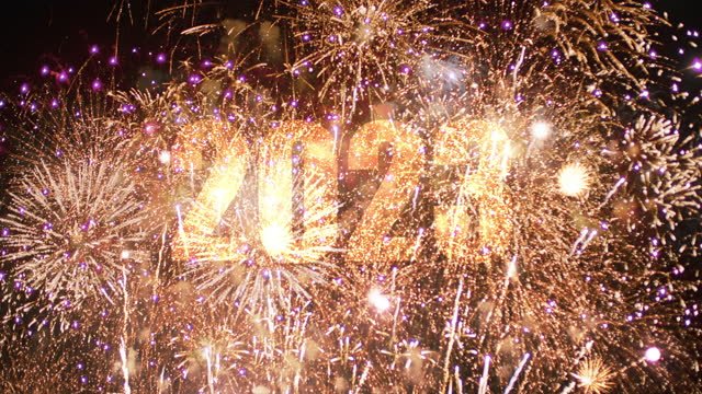 Happy New Year firework celebration background