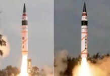 ഇന്ത്യയുടെ ബാലിസ്റ്റിക് മിസൈല് അഗ്നി-5 നൈറ്റ് ട്രയൽ വിജയകരം