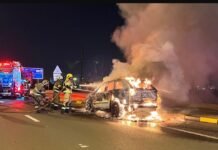 എഗൈലയിൽ കാറിന് തീപിടിച്ചു, ആളപായമില്ല