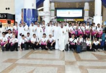 കുവൈത്തിൽ നിന്നുള്ള വിദ്യാർത്ഥിസംഘം ലോകകപ്പിനായി ഖത്തറിലേക്ക് തിരിച്ചു