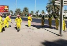 ദേശീയ ദിനാഘോഷ ശേഷം പൊതു ഇടങ്ങൾ വൃത്തിയാക്കി മുൻസിപ്പാലിറ്റി