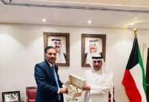 ഇന്ത്യൻ അംബാസഡർ കുവൈറ്റ് കോൺസുലർ അഫയേഴ്സ് അസിസ്റ്റന്റ് വിദേശകാര്യ മന്ത്രിയുമായി കൂടിക്കാഴ്ച നടത്തി