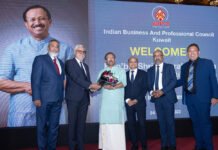 കേന്ദ്ര മന്ത്രി വി മുരളീധരന് സ്വീകരണം നൽകി IBPC