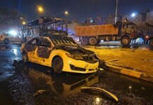 ജിലീബിൽ നാല് വാഹനങ്ങൾക്ക് തീപിടിച്ചു