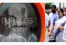 പയ്യാമ്പലത്ത് സി.പി.എം നേതാക്കളുടെ സ്തൂപങ്ങളിൽ രാസവസ്തു ഒഴിച്ച് വികൃതമാക്കി