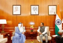 ഇന്ത്യൻ വിദേശകാര്യ സഹമന്ത്രിയും ഇന്ത്യയിലെ കുവൈത്ത് അംബാസഡറും കൂടിക്കാഴ്ച നടത്തി