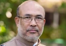 മണിപ്പൂർ മുഖ്യമന്ത്രി എൻ ബിരേൻ സിംഗ് രാജിവെച്ചു