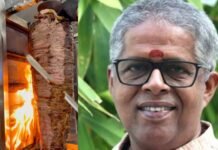 ഷവർമയ്ക്കെതിരെ ആർഎസ്എസ് നേതാവ്: കരിഞ്ഞ മാംസത്തിന്റെ ഗന്ധം തെരുവുകളിൽ; പരമ്പരാഗത ഭക്ഷണങ്ങൾ മറന്നുപോകുന്നു