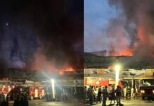 ഒന്നരമണിക്കൂരിലേറെ നേരമായിട്ടും കോഴിക്കോട് മൊഫ്യൂസൽ ബസ് സ്റ്റാൻഡിലെ തീപിടിത്തം അണയ്ക്കാനാവാതെ അധികൃതർ