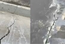 മലപ്പുറം കാക്കഞ്ചേരിയിൽ ദേശീയപാതയ്ക്ക് വിള്ളൽ; അറ്റകുറ്റപ്പണി നടത്താനുള്ള നീക്കം തടഞ്ഞ് നാട്ടുകാര്