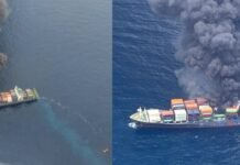 കപ്പൽ തീപിടിത്തം: എറണാകുളം, കോഴിക്കോട് കളക്ടർമാർക്ക് മുഖ്യമന്ത്രിയുടെ നിർദ്ദേശം, ചികിത്സാ സൗകര്യം ഉറപ്പാക്കണം