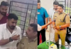 യൂത്ത് കോൺഗ്രസ് നേതാക്കളുടെ നേതൃത്വത്തിൽ പൊലീസ് സ്റ്റേഷനിൽ സിഐയുടെ ജന്മദിനാഘോഷം