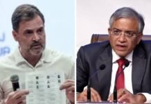 വോട്ട് കൊള്ള ആരോപണം ഭരണഘടനയെ അവഹേളിക്കുന്നതിന് തുല്യം, കമ്മിഷന് മുന്നില് എല്ലാവരും തുല്യര്’: തിരഞ്ഞെടുപ്പ് കമ്മിഷന്