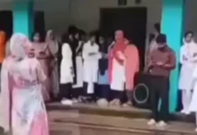 സ്വാതന്ത്ര്യദിനത്തിന് വിദ്യാര്ഥികള് ആര്എസ്എസ് ഗണഗീതം പാടി; സ്കൂളിലേക്ക് പ്രതിഷേധം