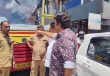 കെഎസ്ആർടിസി ബസിന് മുന്നിൽ കുപ്പിവെള്ളം സൂക്ഷിച്ച സംഭവത്തിൽ ഡ്രൈവർക്കെതിരെ നടപടി