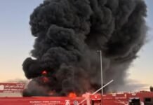 കുവൈത്തിലെ അംഘര വ്യാവസായിക മേഖലയിൽ വൻ തീപിടിത്തം