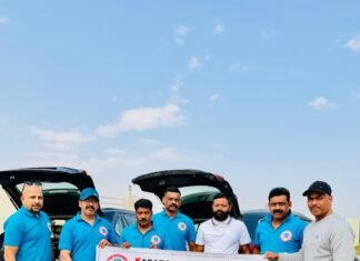 മരുഭൂമിയിലേക്ക് സ്നേഹ സ്പർശവുമായി കെ ഇ എ ഫഹഹീൽ ഏരിയ കമ്മിറ്റി