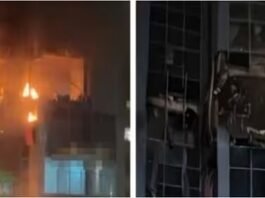 കുവൈത്തിലെ മംഗഫ് മേഖലയിൽ താമസ കെട്ടിടത്തിൽ ഡ്രോൺ ആക്രമണത്തിന് പിന്നാലെ തീപിടിത്തം ; രണ്ട് പേർക്ക് പരിക്കേറ്റു