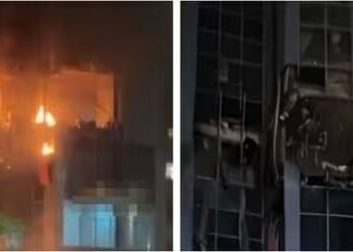 കുവൈത്തിലെ മംഗഫ് മേഖലയിൽ താമസ കെട്ടിടത്തിൽ ഡ്രോൺ ആക്രമണത്തിന് പിന്നാലെ തീപിടിത്തം ; രണ്ട് പേർക്ക് പരിക്കേറ്റു