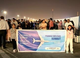 ചരിത്ര ദൗത്യം ; പ്രവാസി വെൽഫെയർ കുവൈത്ത് ചാർട്ടർ വിമാനം പറന്നുയർന്നു