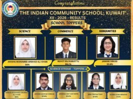 CBSE പന്ത്രണ്ടാം ക്ലാസ് പരീക്ഷ: നൂറുശതമാനം വിജയവുമായി കുവൈറ്റ് ഇന്ത്യൻ കമ്മ്യൂണിറ്റി സ്കൂൾ