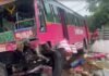 കുന്നംകുളത്ത് നിയന്ത്രണം വിട്ട സ്വകാര്യ ബസ് നിരവധി വാഹനങ്ങളിലിടിച്ചു; വിദ്യാർത്ഥിനിയുൾപ്പെടെ രണ്ട് മരണം