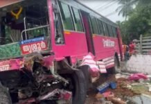 കുന്നംകുളത്ത് നിയന്ത്രണം വിട്ട സ്വകാര്യ ബസ് നിരവധി വാഹനങ്ങളിലിടിച്ചു; വിദ്യാർത്ഥിനിയുൾപ്പെടെ രണ്ട് മരണം