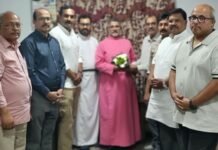 വൈ.എം.സി.എ കുവൈറ്റ്, ബിഷപ്പ് മോസ്റ്റ് റവ. ഡോ. എബ്രഹാം ചാക്കോയുമായി കൂടിക്കാഴ്ച നടത്തി